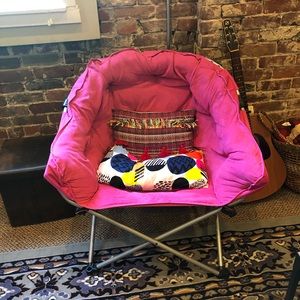 Pink fold out chair